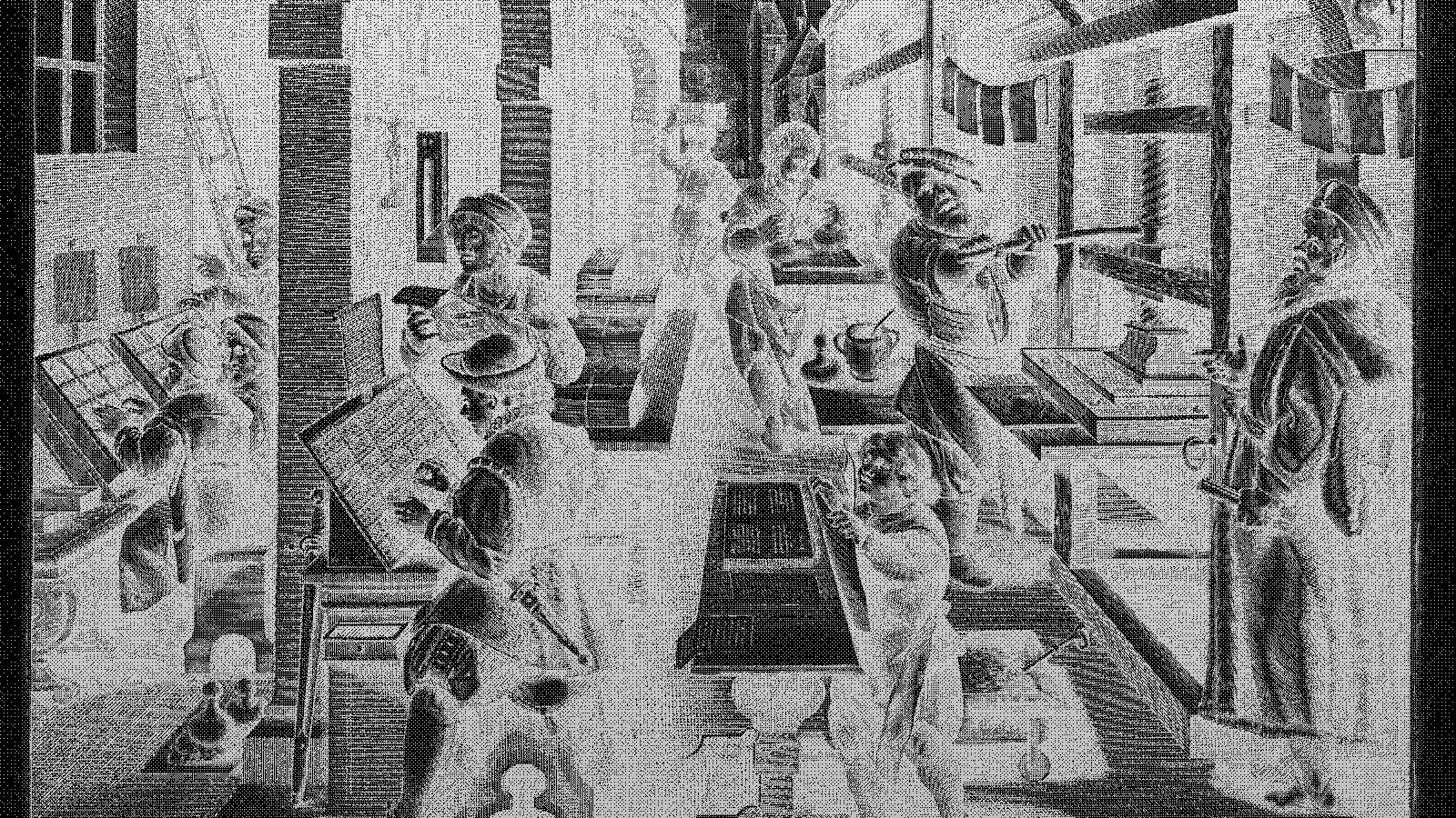 Etching illustration for: Gemini 3 Deep Think / When Reasoning Becomes Infrastructure